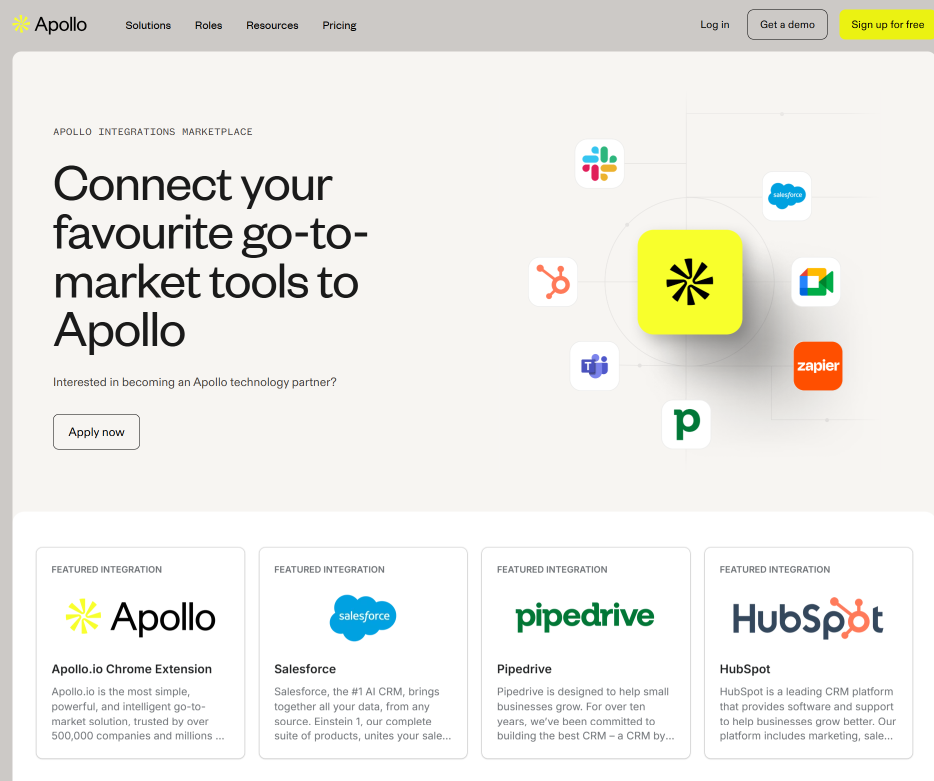 apollo io vs hunter io: apollo io intergrations