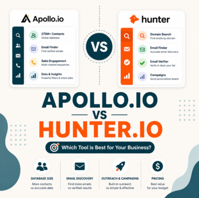 Apollo.io vs Hunter.io (2026): Full Comparison Guide for Lead Generation, Accuracy & Pricing