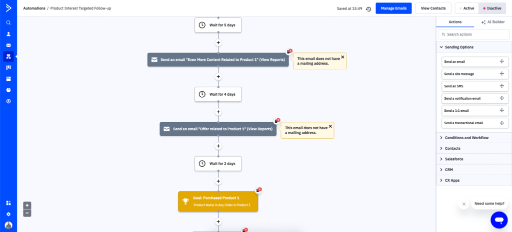 ActiveCampaign vs Zoho CRM: ActiveCampaign Automation
