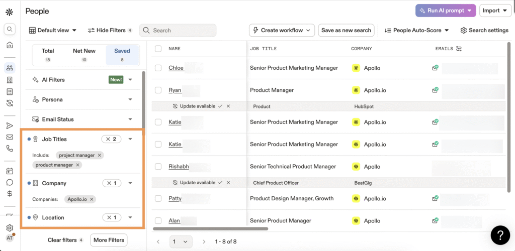 apollo io vs hunter io: apollo io  bulk email finder