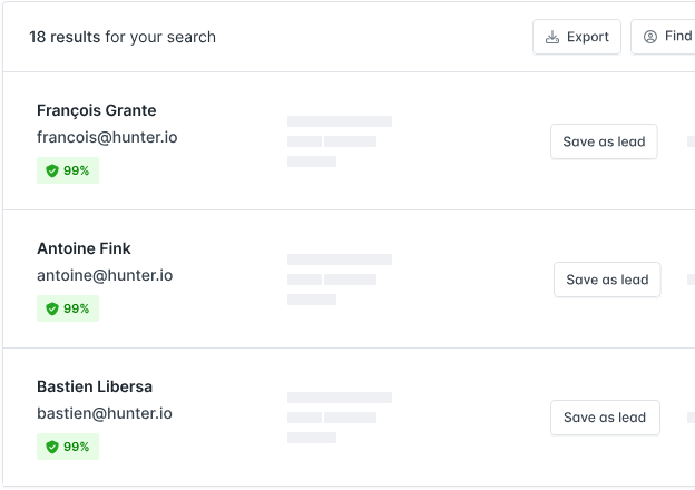 Hunter.io Features Review: domain search