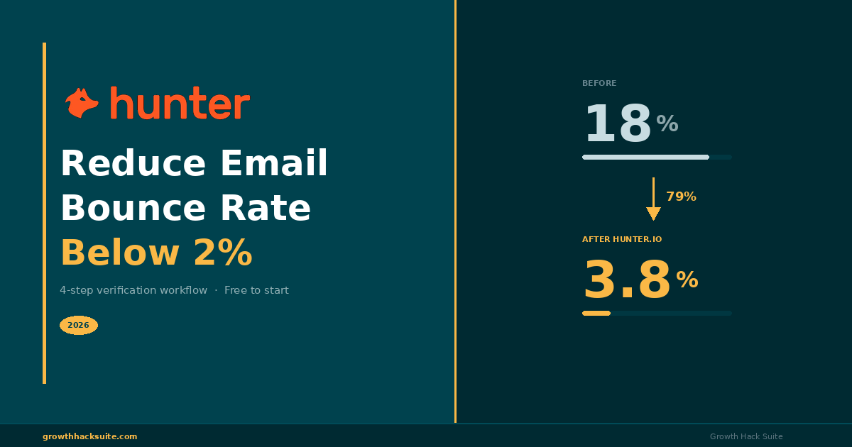 Read more about the article How to Reduce Email Bounce Rate Below 2% (Hunter.io Verification Workflow)