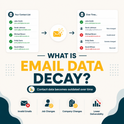 What Is Email Data Decay? Why B2B Contact Lists Shrink 30% Per Year (2026)