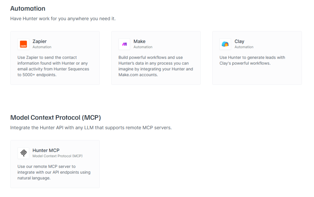 Hunter.io Integration Guide