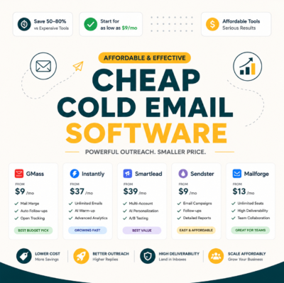 Cheapest Cold Email Software Under $50 for Solopreneurs