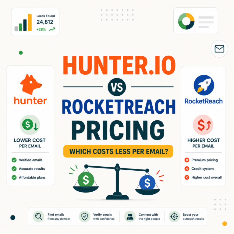 Hunter.io vs RocketReach Pricing