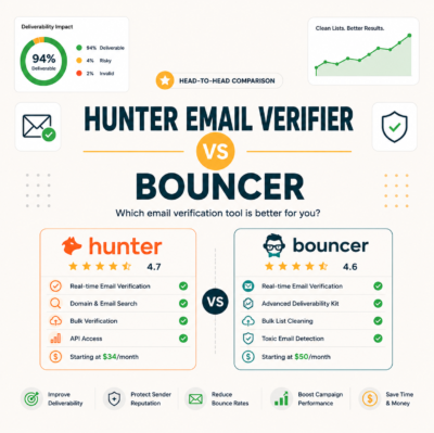 Hunter.io Email Verifier vs Bouncer: Accuracy and Cost Compared