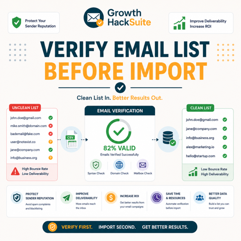 Verify email list before import