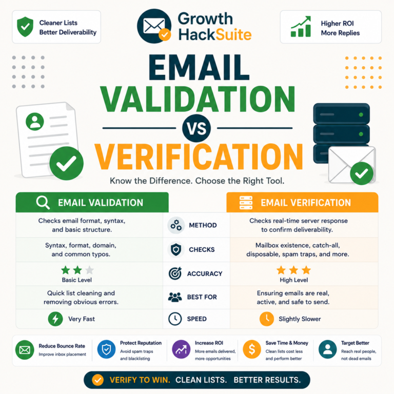 Email validation vs verification