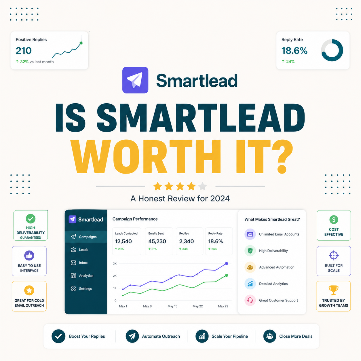 You are currently viewing Is Smartlead Worth It? An Honest Review After Real Campaigns