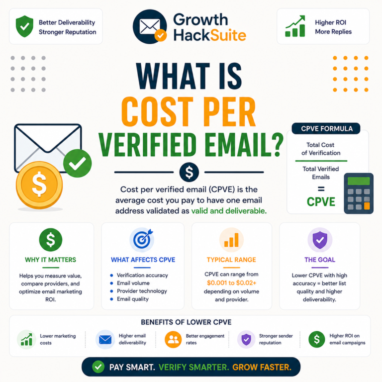 Cost per verified email