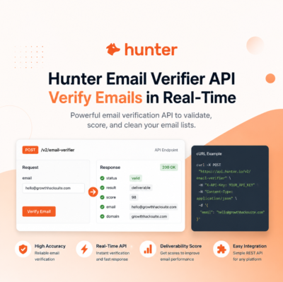 Hunter.io Email Verifier API: Add Real-Time Verification to Your Signup Forms