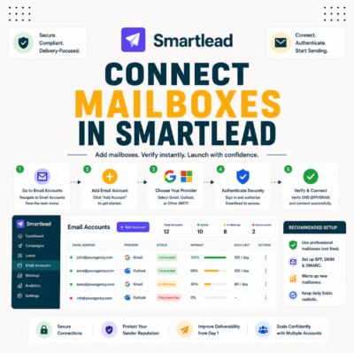 How to Connect Mailboxes in Smartlead and Rotate Senders Safely