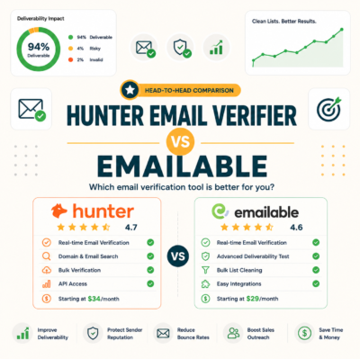 Hunter.io Email Verifier vs Emailable: Accuracy and Cost Compared