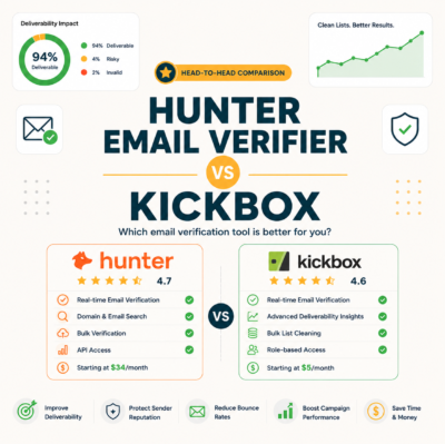 Hunter.io Email Verifier vs Kickbox: Accuracy and Cost Compared