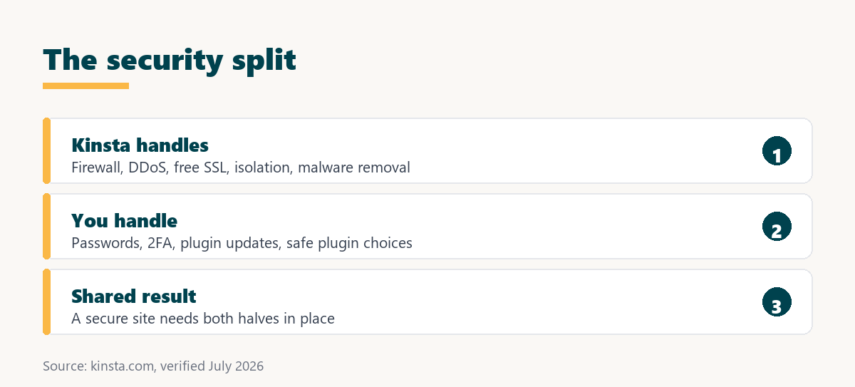 kinsta security: what the host protects versus what the owner owns
